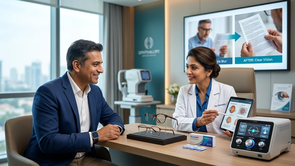 Presbyopia Treatment Options Glasses, Contact Lenses and Surgery Guide