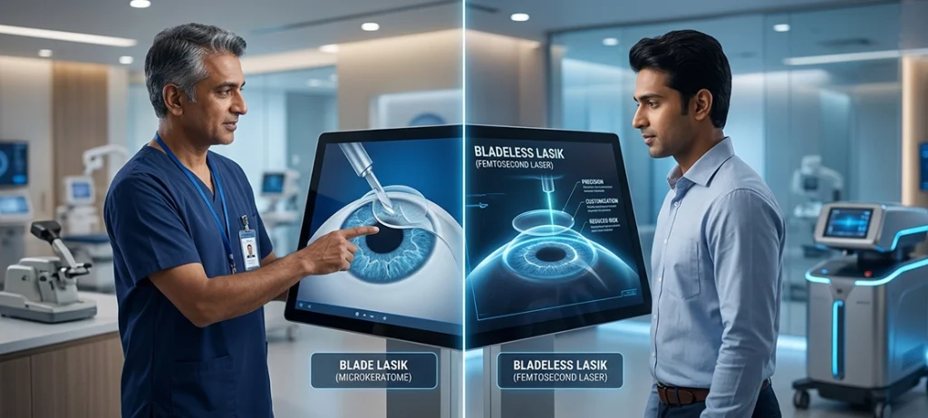 Blade vs Bladeless LASIK Comparison, Benefits, Risks and Recovery Guide