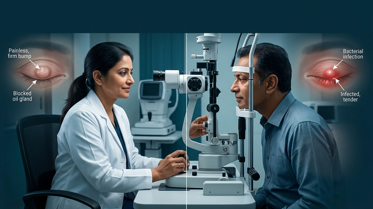 Chalazion vs Stye