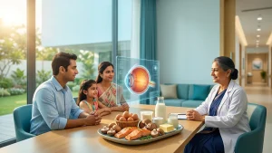 Vitamin D-rich foods and sunlight supporting eye health, with signs of vitamin D deficiency and safe vision protection tips.