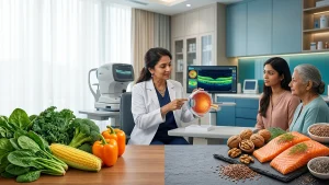 Comparison of omega-3 and lutein-rich foods showing their potential roles in supporting retinal health, eye function, and healthy vision.