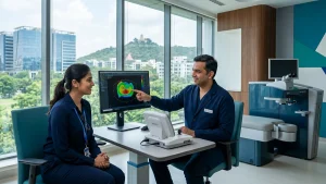 LASIK eye surgery consultation in Pune with an eye specialist discussing laser vision correction, treatment options, cost, and recovery.